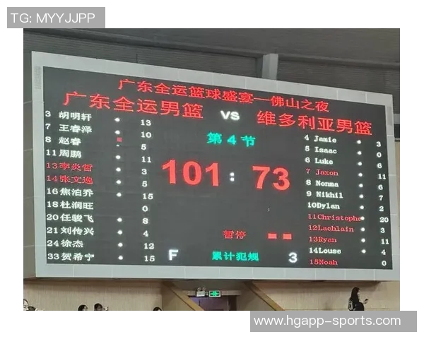 广东全运男篮热身赛胜美国肯尼哈奇队徐杰与焦泊乔表现出色助力球队取胜